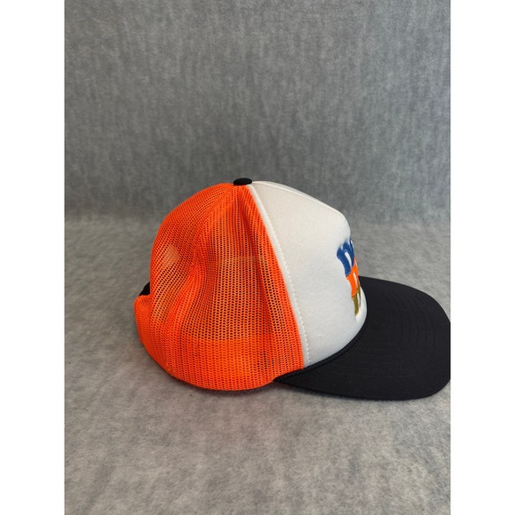 Nantahala Outdoor Center Trucker Hat Mesh Orange White Black NOC Cap Snapback - Picture 4 of 6